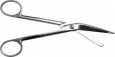Ножницы для разрезания повязок, с пуговкой, горизонтально-изогнутые, 185 мм