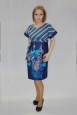 Платье с орнаментом синее