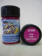 Краска «Glass color» для росписи стекла, розовая