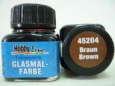 Краска лаковая для росписи по стеклу «Glasmal-Farbe», коричневая, прозрачная