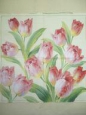 Салфетка для декупажа 84, «Цветущие тюльпаны, кремовый»