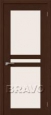 Дверь шпонированная Евро-24 в цвете Ф-25 (Венге)