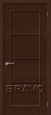 Дверь шпонированная Евро-40 в цвете Ф-25 (Венге)