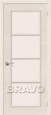 Дверь шпонированная Евро-41 в цвете Ф-23 (БелДуб) остекленная