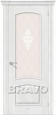 Дверь шпонированная серии Элит Амальфи в цвете Т-23 (Жемчуг) остекленная