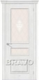 Дверь шпонированная серии Элит Сорренто в цвете Т-23 (Жемчуг) остекленная
