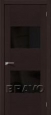 Дверь шпонированная серии Элит Токио-2 в цвете Д-11 (Черный Дуб) остекленная