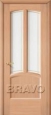 Дверь шпонированная Ветразь в цвете Ф-04 (Дуб) остекленная