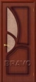 Дверь шпонированная Греция в цвете Ф-15 (Макоре) остекленная 1