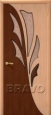 Дверь шпонированная Дуэт в цвете Ф-01 (Дуб) остекленная