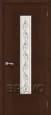 Дверь шпонированная Рондо в цвете Ф-27 (Венге) остекленная