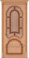 Дверь шпонированная Соната в цвете Ф-01 (Дуб) остекленная