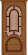 Дверь шпонированная Соната в цвете Ф-11 (Орех) остекленная