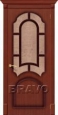 Дверь шпонированная Соната в цвете Ф-15 (Макоре) остекленная