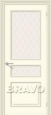 Дверь с отделкой эмалью Опера в цвете К-35 (Ваниль) остекленная