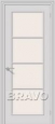 Дверь с отделкой эмалью Ритм в цвете К-33 (Белый) остекленная
