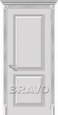 Дверь с отделкой эмалью Блюз в цвете К-25 (Белое Серебро)