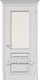 Дверь с отделкой эмалью Фьюжн Плюс в цвете К-23 (Белый) остекленная