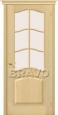 Дверь из массива М7 в цвете Без отделки остекленная