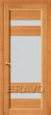 Дверь из массива Вега-2 (ПО) в цвете Т-30 (Светлый Орех) остекленная