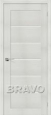 Дверь экошпон VP5 MF в цвете Bianco Melinga остекленная