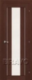 Дверь экошпон MG1 alu в цвете Wenge остекленная