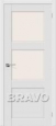 Дверь ПВХ Порта-4 в цвете П-23 (Белый) остекленная