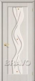 Дверь ПВХ Вираж в цвете П-21 (БелДуб) остекленная