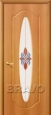 Дверь ПВХ Орбита в цвете П-12 (МиланОрех) остекленная