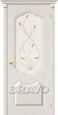 Дверь ПВХ Перфекта в цвете П-30 (БелДуб) остекленная