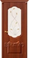 Дверь ПВХ Перфекта в цвете П-31 (ИталОрех) остекленная
