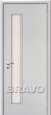 Дверь ламинированная Авангард в цвете Л-23 (Белый) остекленная