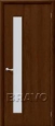 Дверь ламинированная Гост ПО-1 в цвете Л-10 (ИспанОрех) остекленная