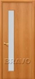 Дверь ламинированная Гост ПО-1 в цвете Л-12 (МиланОрех) остекленная