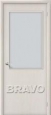 Дверь ламинированная Гост ПО-2 в цвете Л-21 (БелДуб) остекленная
