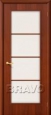 Дверь ламинированная 10С в цвете Л-11 (ИталОрех) остекленная