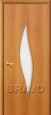 Дверь ламинированная 12С в цвете Л-12 (МиланОрех) остекленная