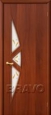 Дверь ламинированная 15Ф в цвете Л-11 (ИталОрех) остекленная
