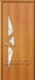 Дверь ламинированная 15Ф в цвете Л-12 (МиланОрех) остекленная
