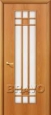 Дверь ламинированная 16С в цвете Л-12 (МиланОрех) остекленная