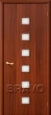 Дверь ламинированная 1С в цвете Л-11 (ИталОрех) остекленная