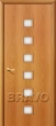 Дверь ламинированная 1С в цвете Л-12 (МиланОрех) остекленная