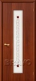 Дверь ламинированная 21Х в цвете Л-11 (ИталОрех) остекленная