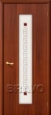 Дверь ламинированная 21Х в цвете Л-11 (ИталОрех) остекленная
