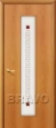 Дверь ламинированная 21Х в цвете Л-12 (МиланОрех) остекленная