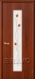 Дверь ламинированная 22Х в цвете Л-11 (ИталОрех) остекленная