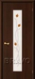 Дверь ламинированная 22Х в цвете Л-13 (Венге) остекленная