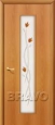 Дверь ламинированная 22Х в цвете Л-12 (МиланОрех) остекленная