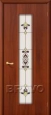 Дверь ламинированная 23Х в цвете Л-11 (ИталОрех) остекленная