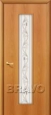 Дверь ламинированная 24Х в цвете Л-12 (МиланОрех) остекленная